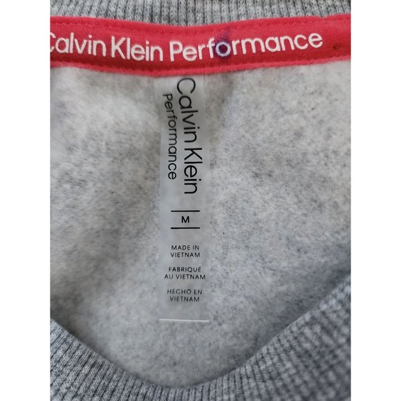 Calvin Klein Performance Womens Gray Heather Crop Pullover Sweatshirt Medium NWT - Picture 9 of 16